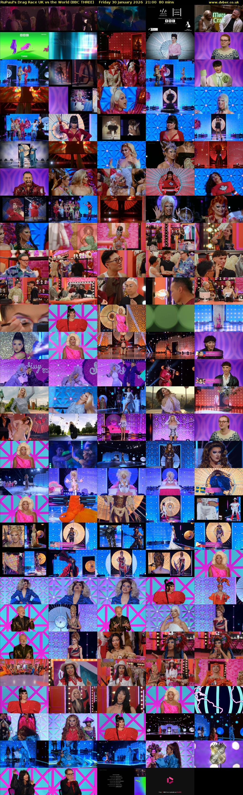 RuPaul's Drag Race UK vs The World (BBC THREE) Friday 30 January 2026 21:00 - 22:20