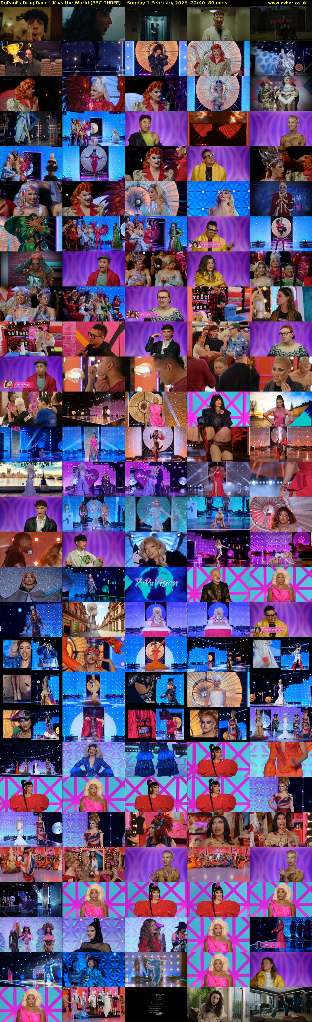 RuPaul's Drag Race UK vs The World (BBC THREE) Sunday 1 February 2026 22:40 - 00:00