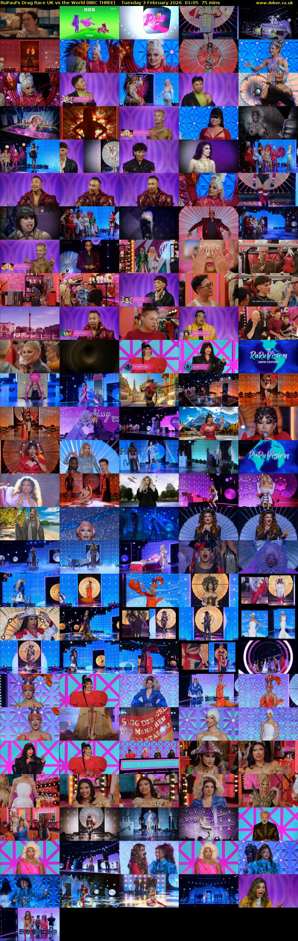 RuPaul's Drag Race UK vs The World (BBC THREE) Tuesday 3 February 2026 01:05 - 02:20