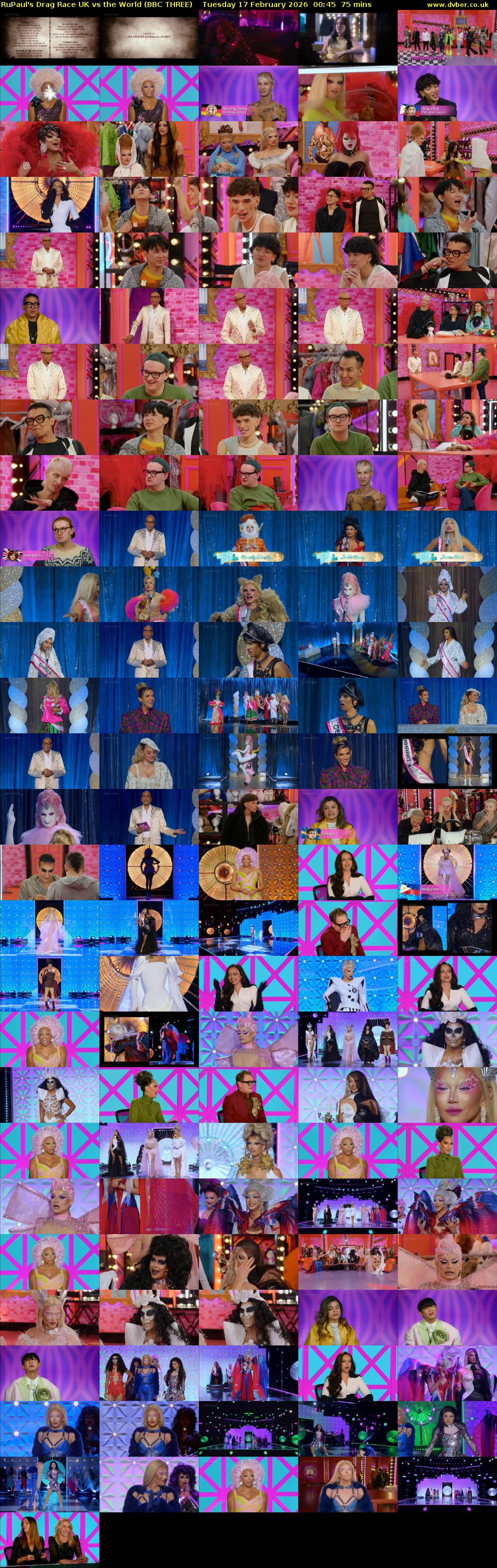 RuPaul's Drag Race UK vs The World (BBC THREE) Tuesday 17 February 2026 00:45 - 02:00