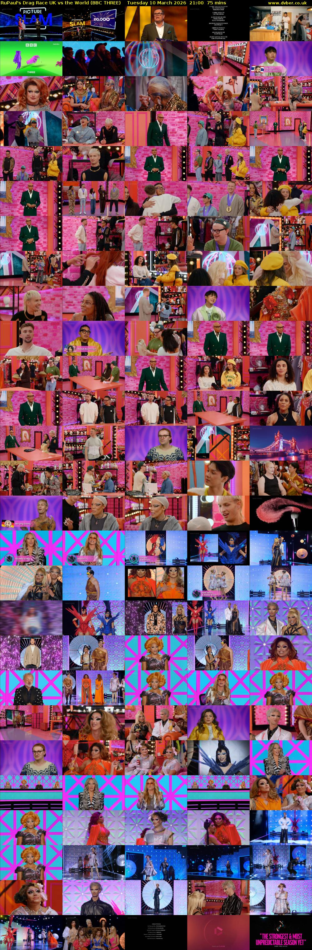 RuPaul's Drag Race UK vs The World (BBC THREE) Tuesday 10 March 2026 21:00 - 22:15