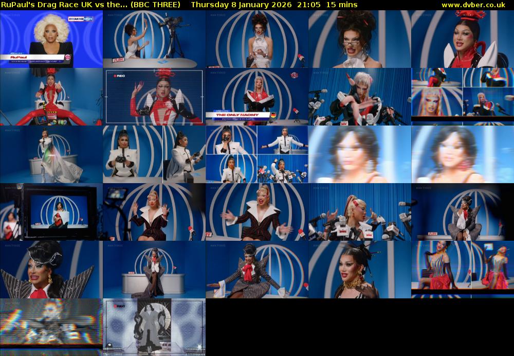 RuPaul's Drag Race UK vs the... (BBC THREE) Thursday 8 January 2026 21:05 - 21:20