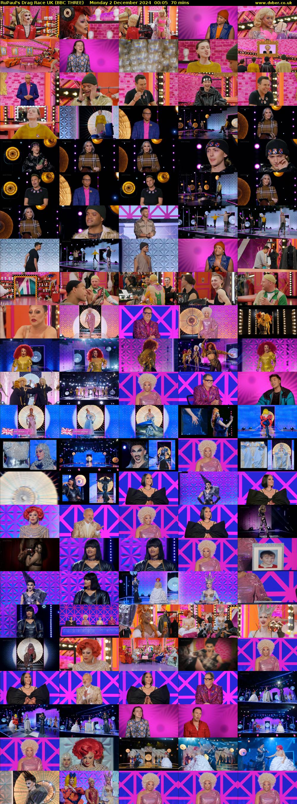 RuPaul's Drag Race UK (BBC THREE) Monday 2 December 2024 00:05 - 01:15