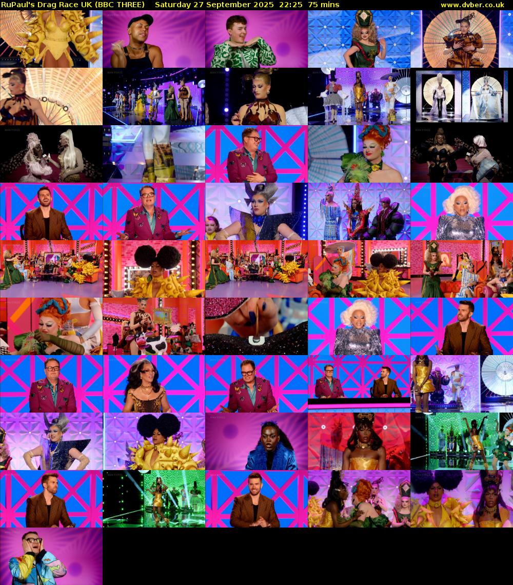 RuPaul's Drag Race UK (BBC THREE) Saturday 27 September 2025 22:25 - 23:40