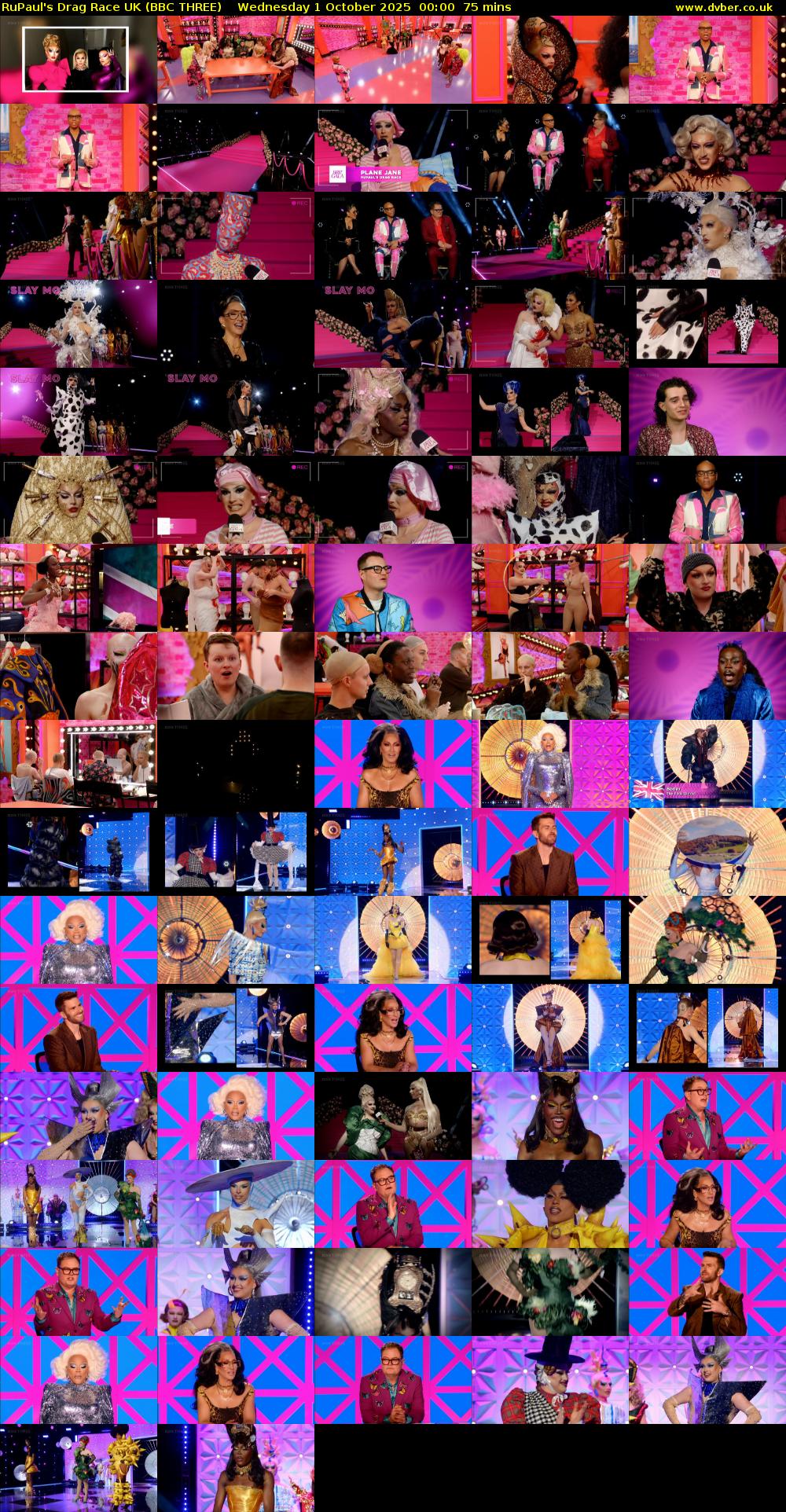 RuPaul's Drag Race UK (BBC THREE) Wednesday 1 October 2025 00:00 - 01:15