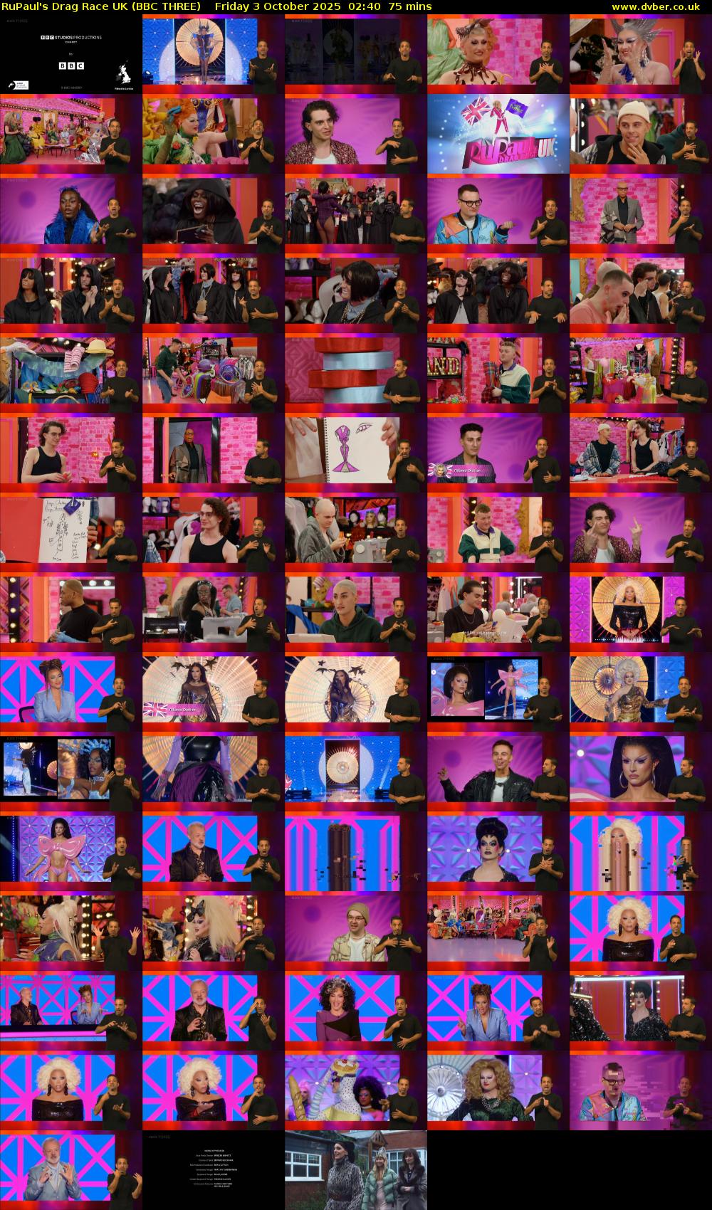 RuPaul's Drag Race UK (BBC THREE) Friday 3 October 2025 02:40 - 03:55