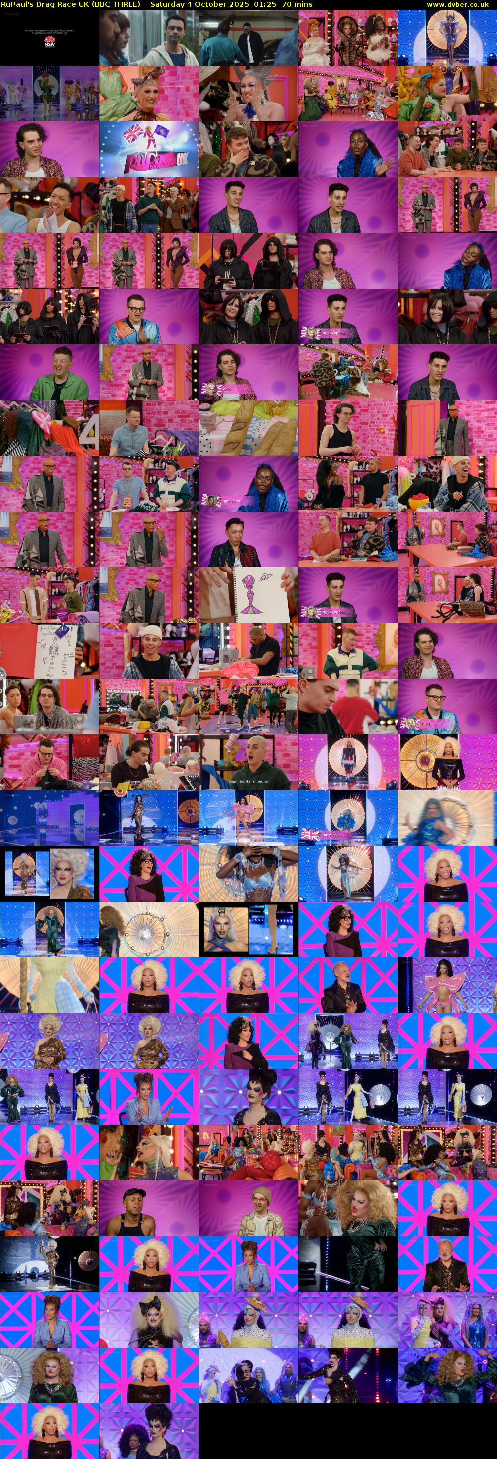 RuPaul's Drag Race UK (BBC THREE) Saturday 4 October 2025 01:25 - 02:35