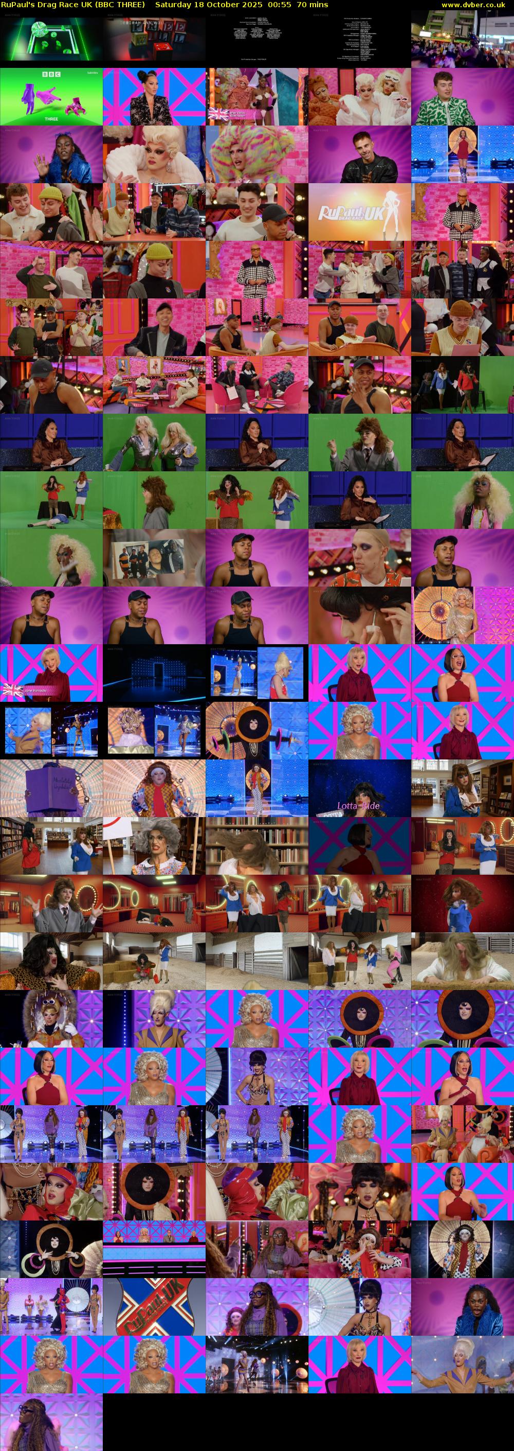 RuPaul's Drag Race UK (BBC THREE) Saturday 18 October 2025 00:55 - 02:05