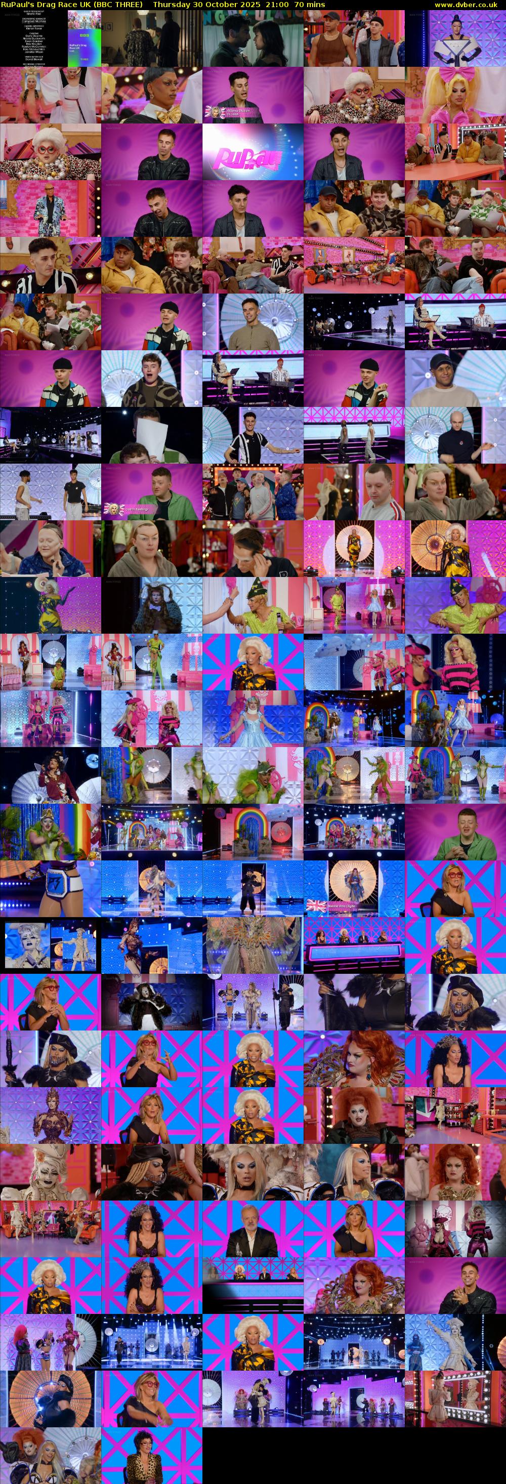 RuPaul's Drag Race UK (BBC THREE) Thursday 30 October 2025 21:00 - 22:10