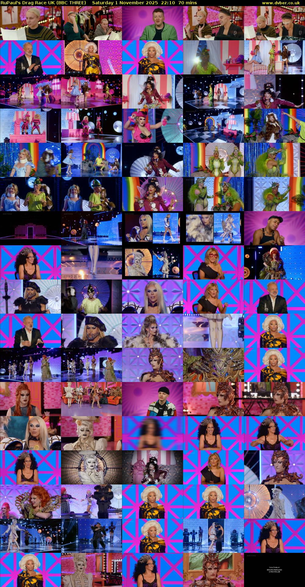 RuPaul's Drag Race UK (BBC THREE) Saturday 1 November 2025 22:10 - 23:20