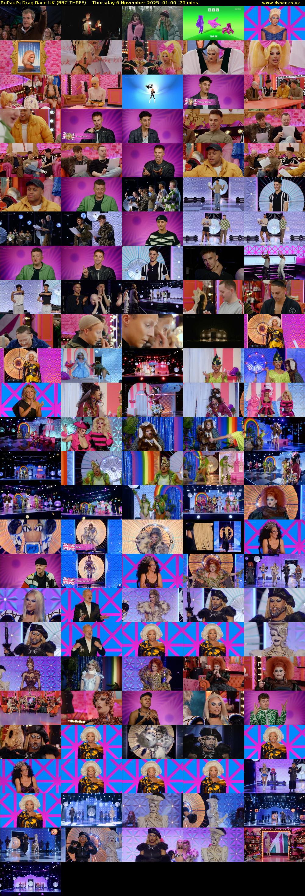 RuPaul's Drag Race UK (BBC THREE) Thursday 6 November 2025 01:00 - 02:10