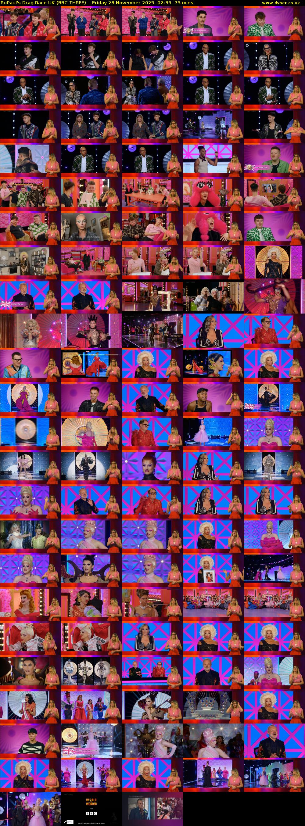 RuPaul's Drag Race UK (BBC THREE) Friday 28 November 2025 02:35 - 03:50