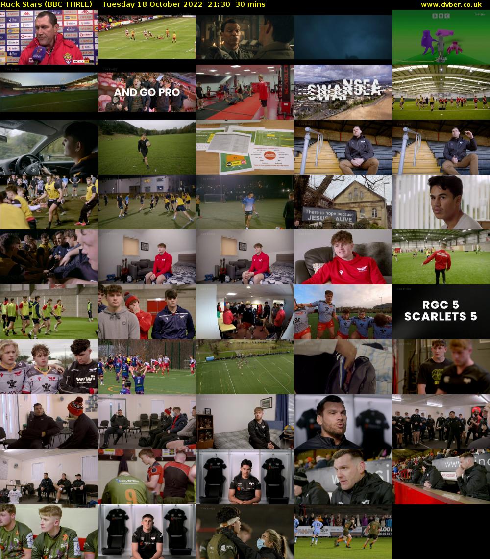 Ruck Stars (BBC THREE) Tuesday 18 October 2022 21:30 - 22:00