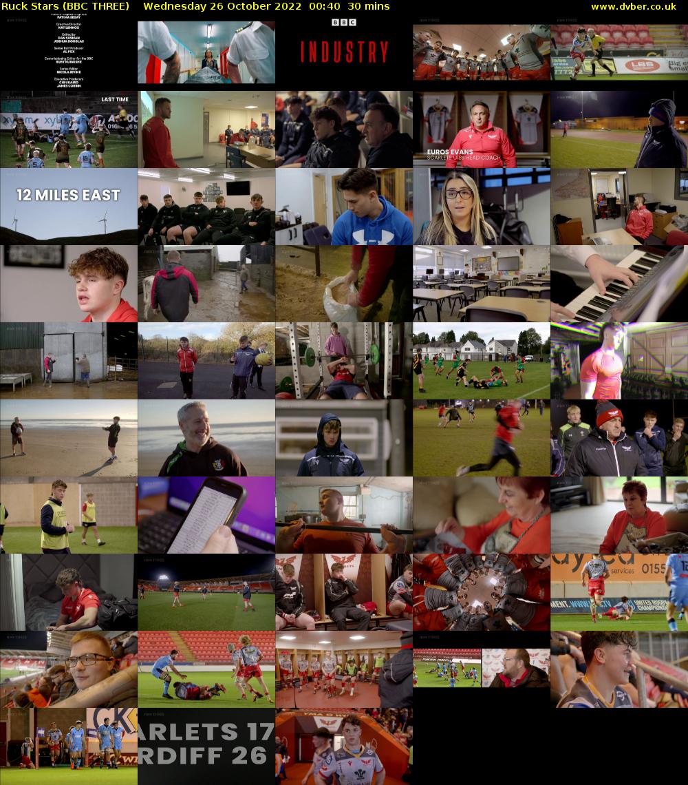 Ruck Stars (BBC THREE) Wednesday 26 October 2022 00:40 - 01:10