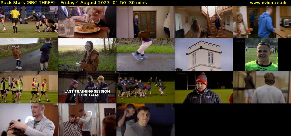 Ruck Stars (BBC THREE) Friday 4 August 2023 01:50 - 02:20