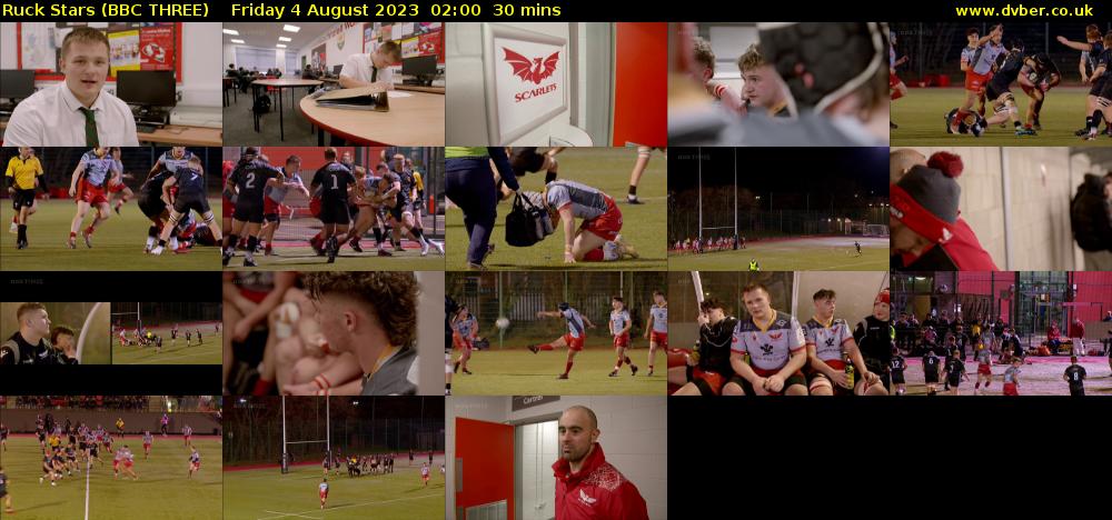 Ruck Stars (BBC THREE) Friday 4 August 2023 02:00 - 02:30