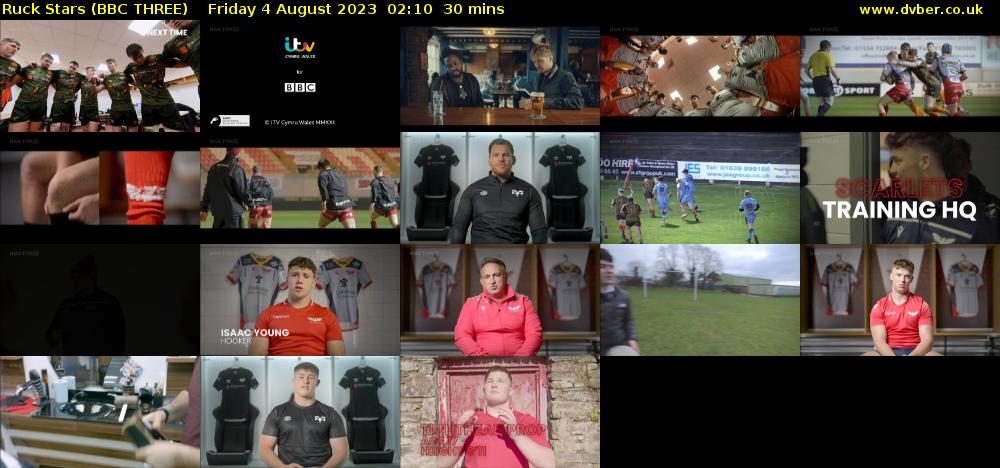 Ruck Stars (BBC THREE) Friday 4 August 2023 02:10 - 02:40
