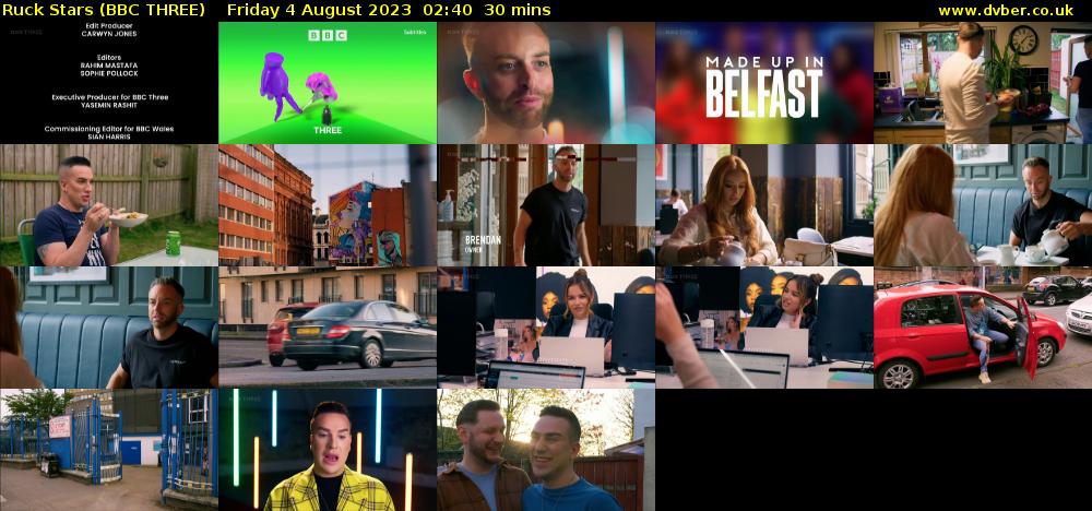 Ruck Stars (BBC THREE) Friday 4 August 2023 02:40 - 03:10