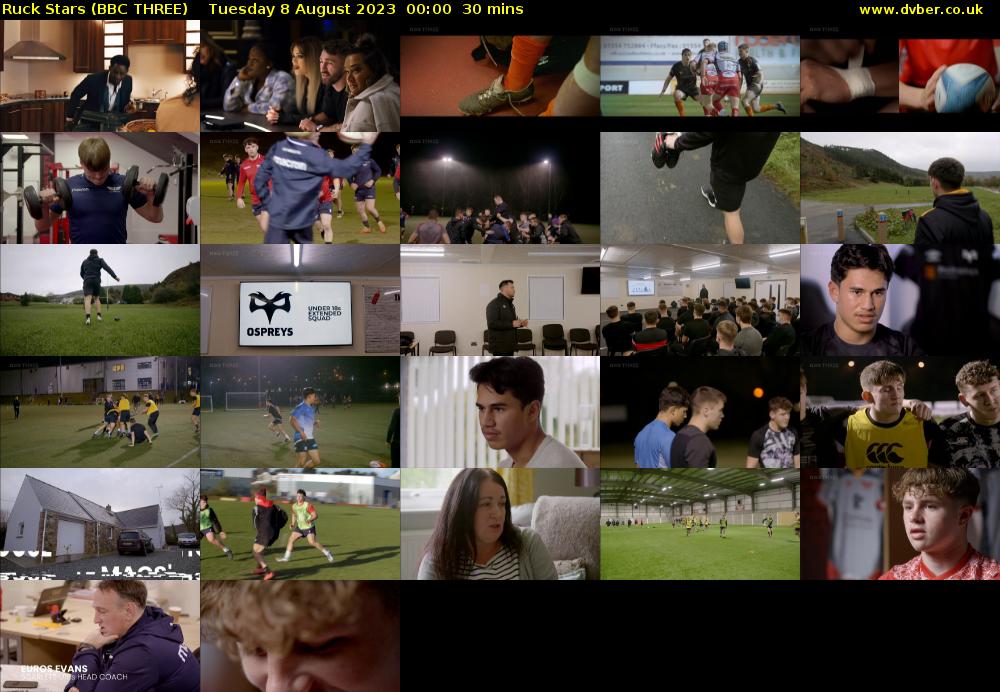 Ruck Stars (BBC THREE) Tuesday 8 August 2023 00:00 - 00:30