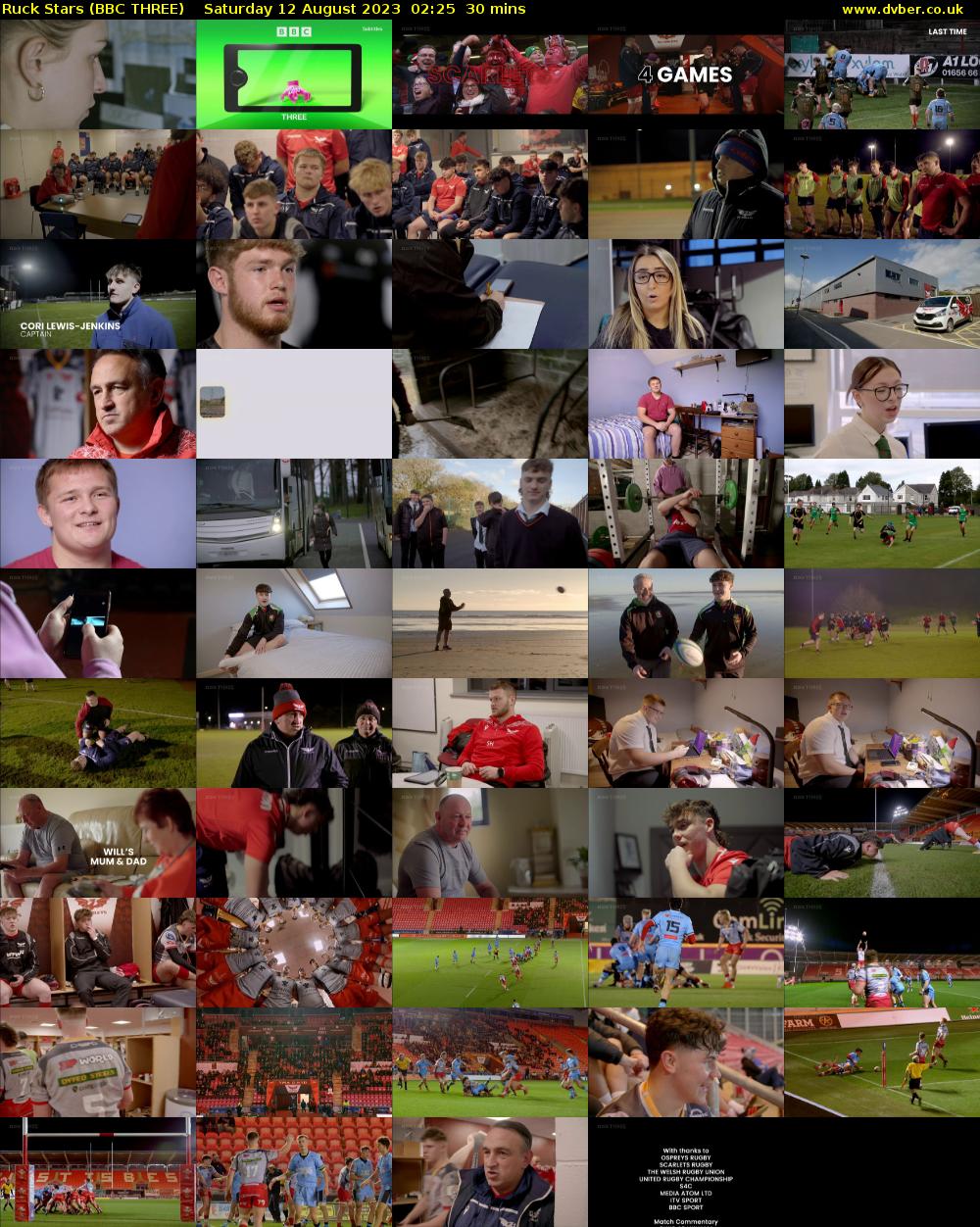 Ruck Stars (BBC THREE) Saturday 12 August 2023 02:25 - 02:55