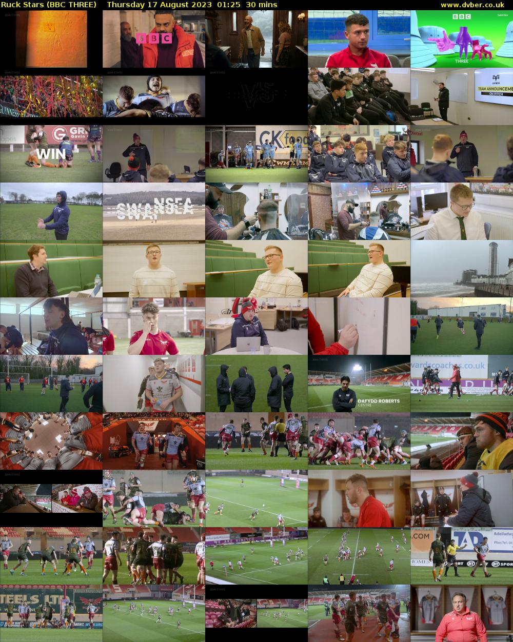 Ruck Stars (BBC THREE) Thursday 17 August 2023 01:25 - 01:55