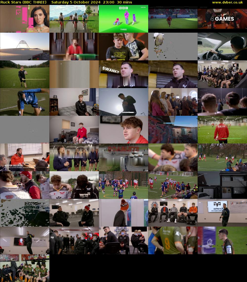 Ruck Stars (BBC THREE) Saturday 5 October 2024 23:00 - 23:30