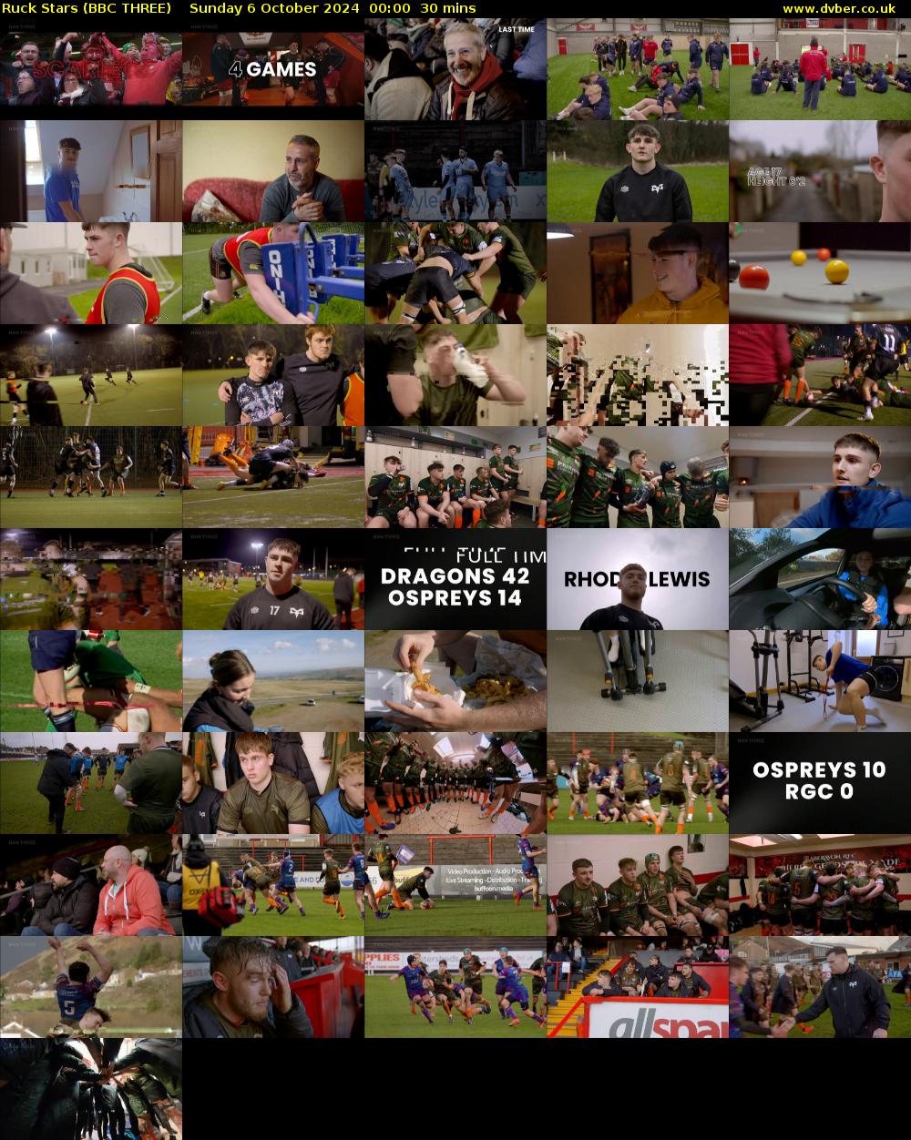 Ruck Stars (BBC THREE) Sunday 6 October 2024 00:00 - 00:30