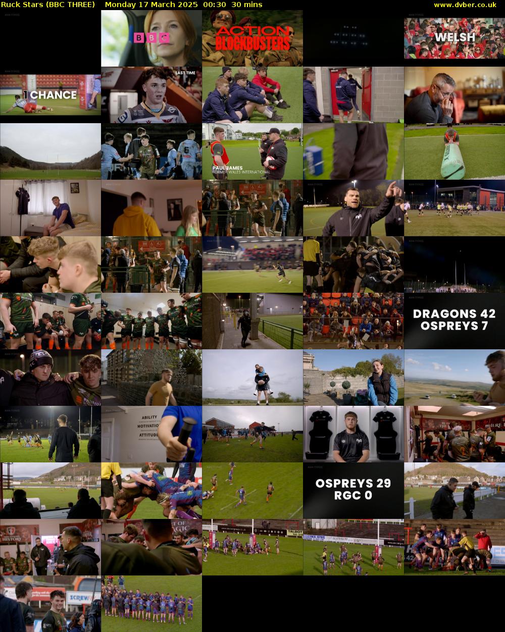 Ruck Stars (BBC THREE) Monday 17 March 2025 00:30 - 01:00