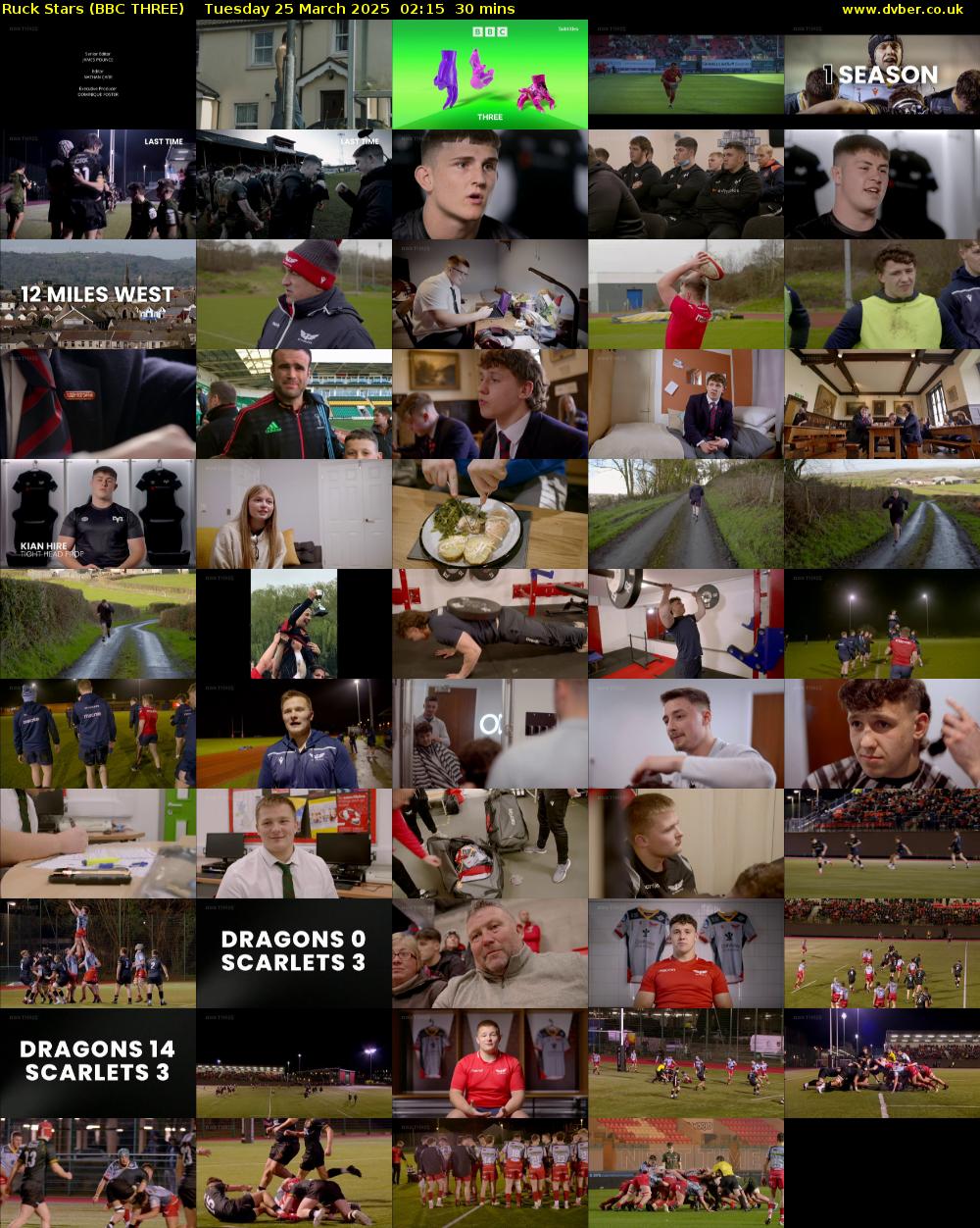 Ruck Stars (BBC THREE) Tuesday 25 March 2025 02:15 - 02:45