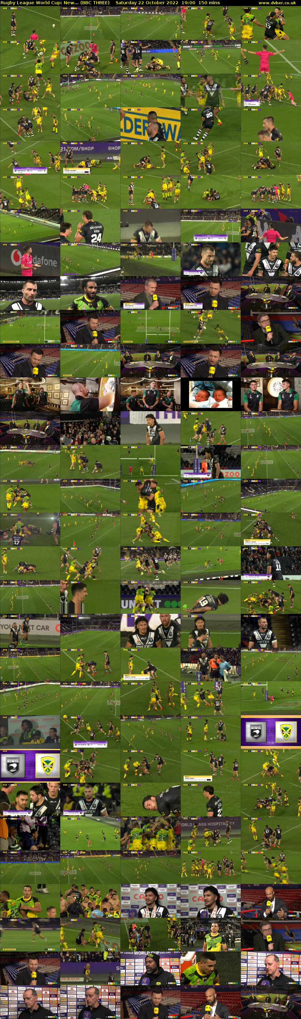 Rugby League World Cup: New... (BBC THREE) Saturday 22 October 2022 19:00 - 21:30