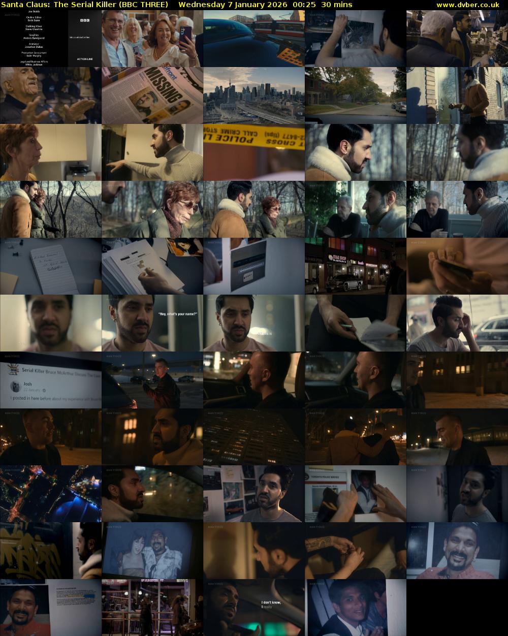 Santa Claus: The Serial Killer (BBC THREE) Wednesday 7 January 2026 00:25 - 00:55