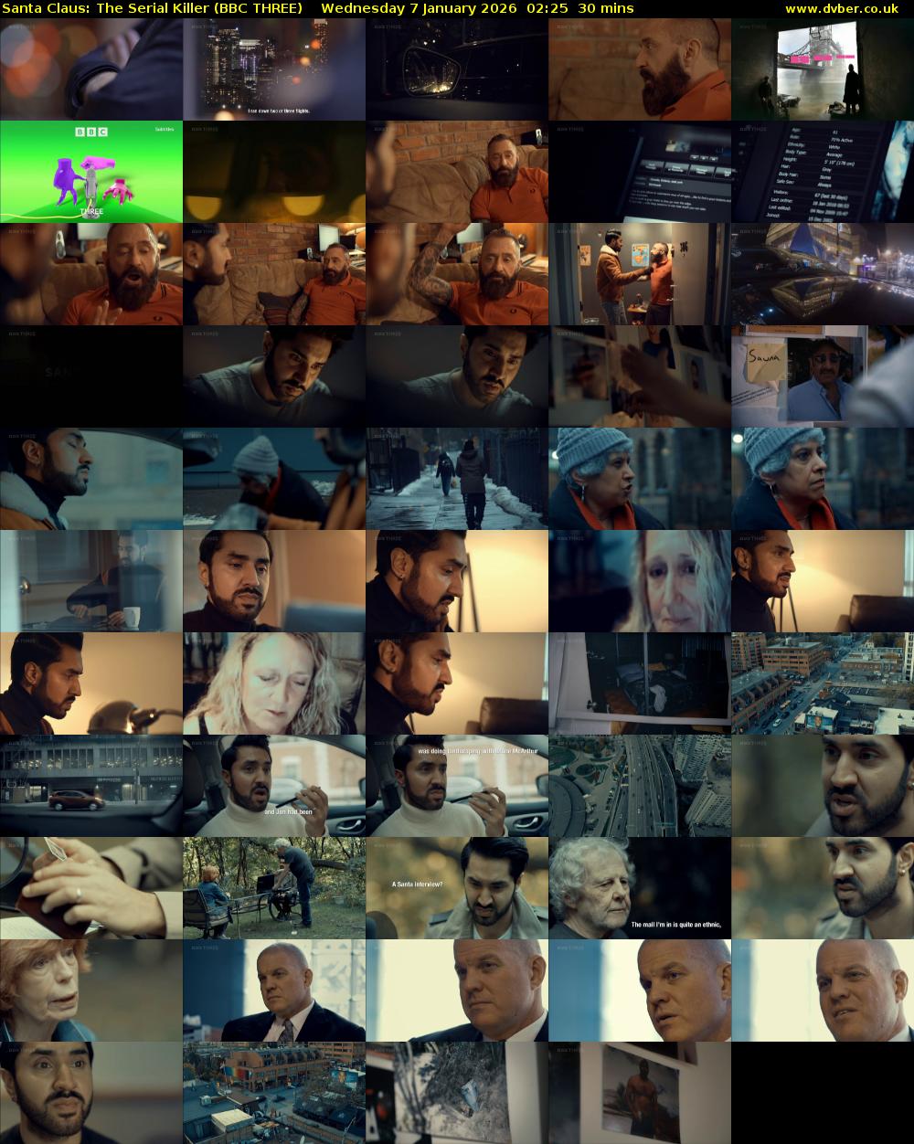 Santa Claus: The Serial Killer (BBC THREE) Wednesday 7 January 2026 02:25 - 02:55