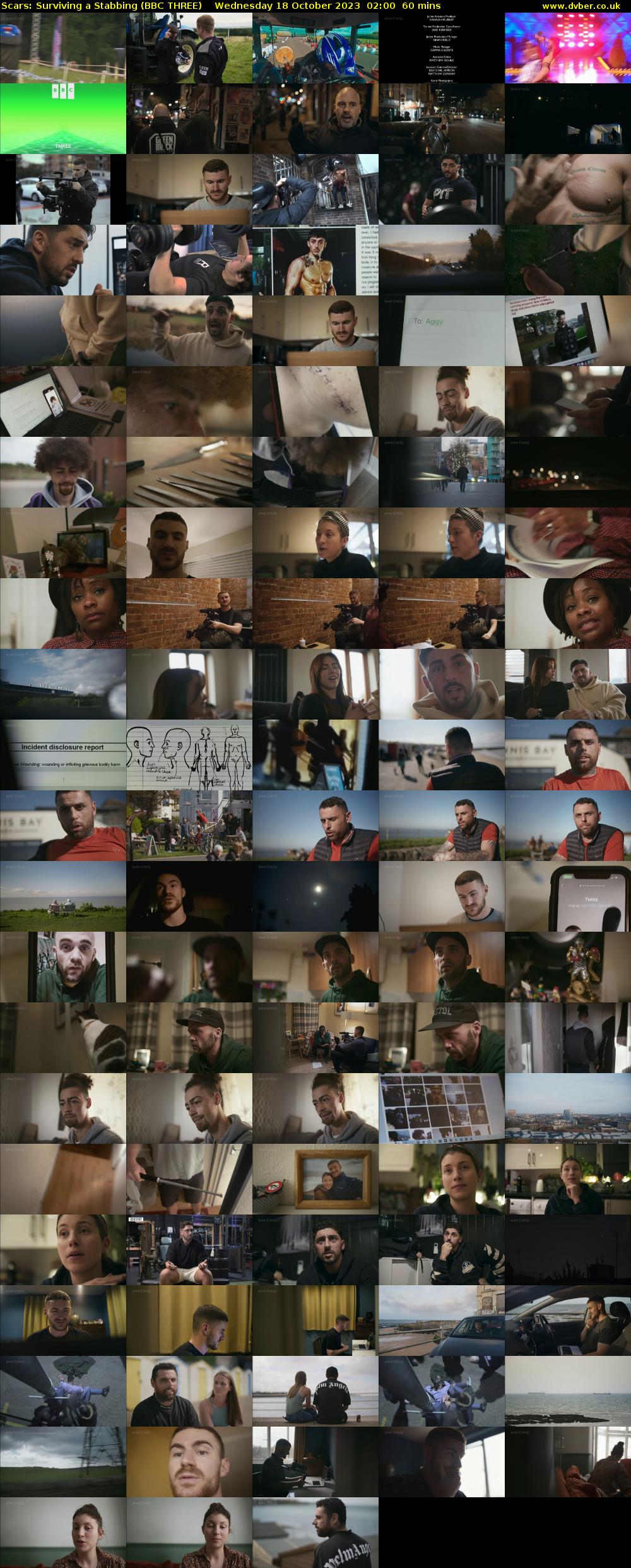 Scars: Surviving a Stabbing (BBC THREE) Wednesday 18 October 2023 02:00 - 03:00