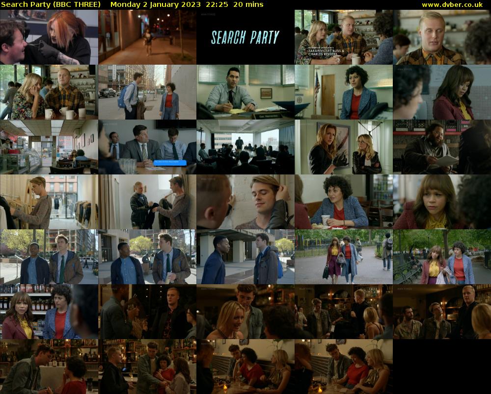 Search Party (BBC THREE) Monday 2 January 2023 22:25 - 22:45