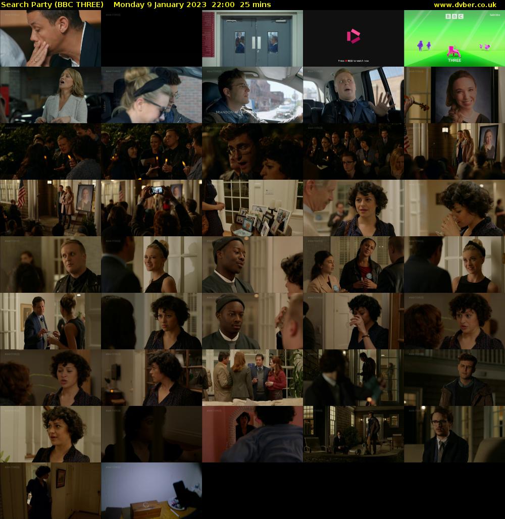 Search Party (BBC THREE) Monday 9 January 2023 22:00 - 22:25