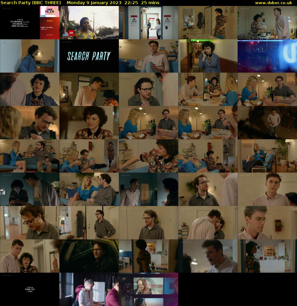 Search Party (BBC THREE) Monday 9 January 2023 22:25 - 22:50