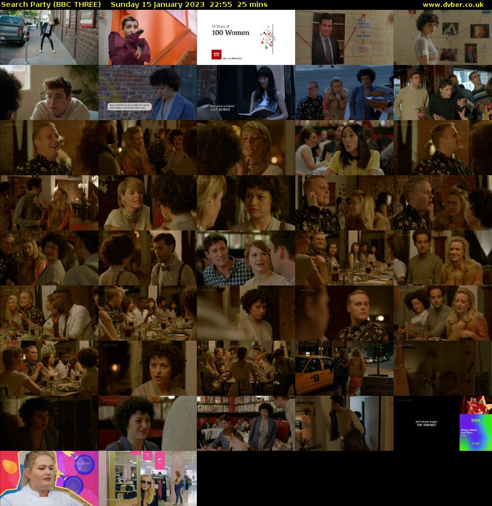 Search Party (BBC THREE) Sunday 15 January 2023 22:55 - 23:20