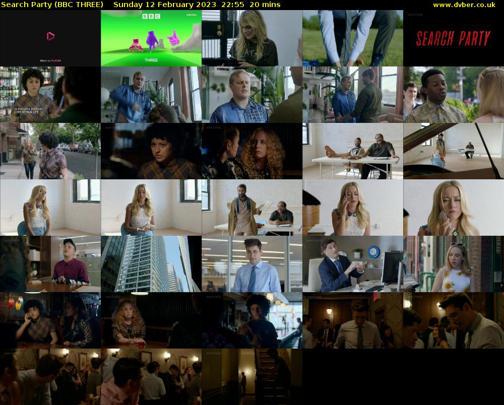 Search Party (BBC THREE) Sunday 12 February 2023 22:55 - 23:15
