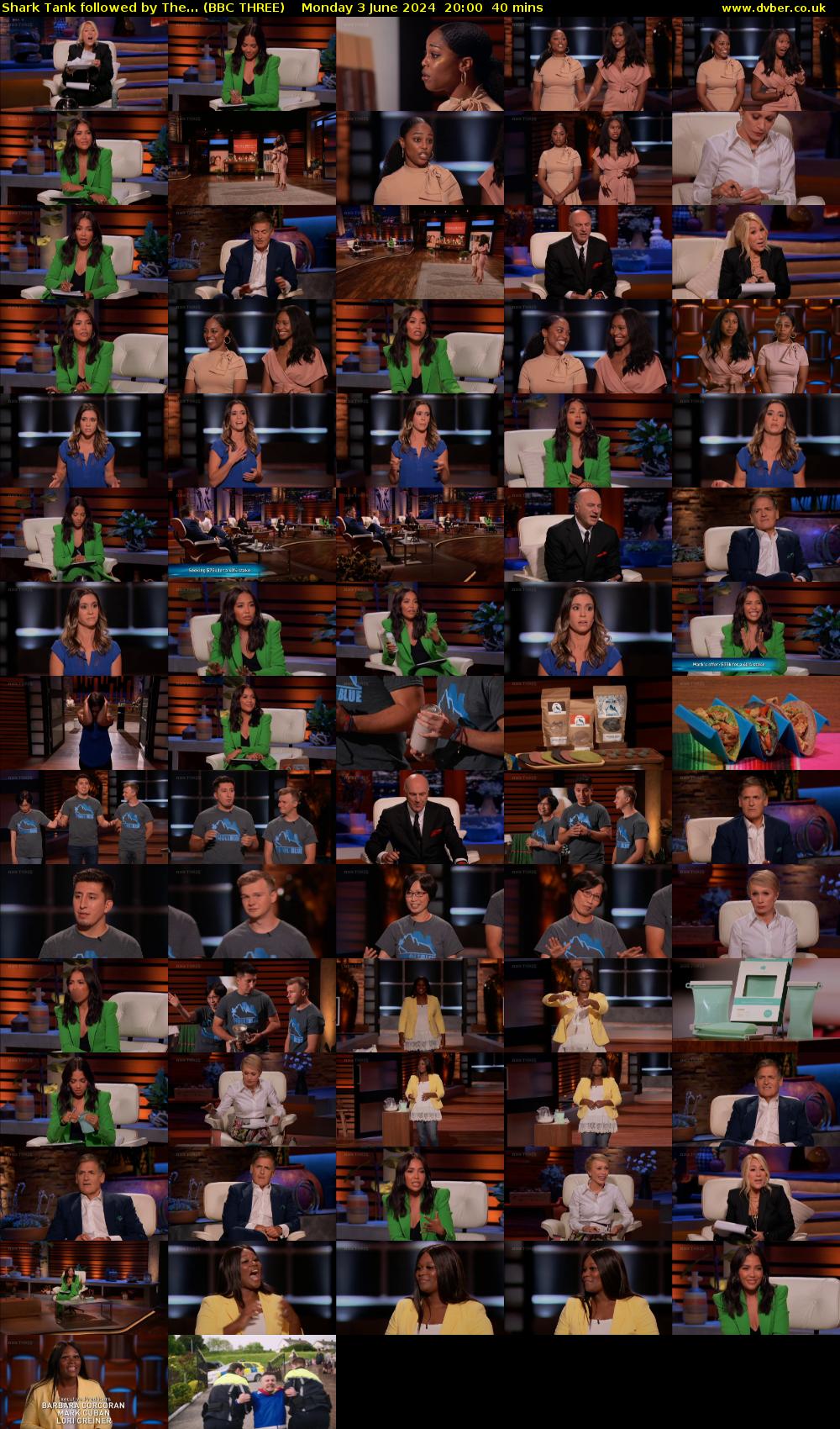 Shark Tank followed by The... (BBC THREE) Monday 3 June 2024 20:00 - 20:40