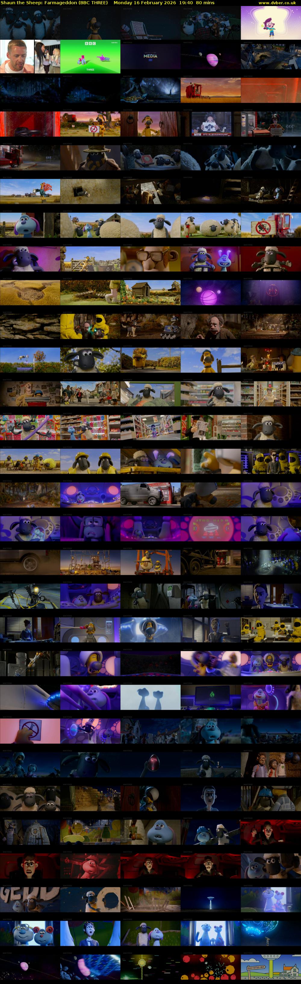 Shaun the Sheep: Farmageddon (BBC THREE) Monday 16 February 2026 19:40 - 21:00