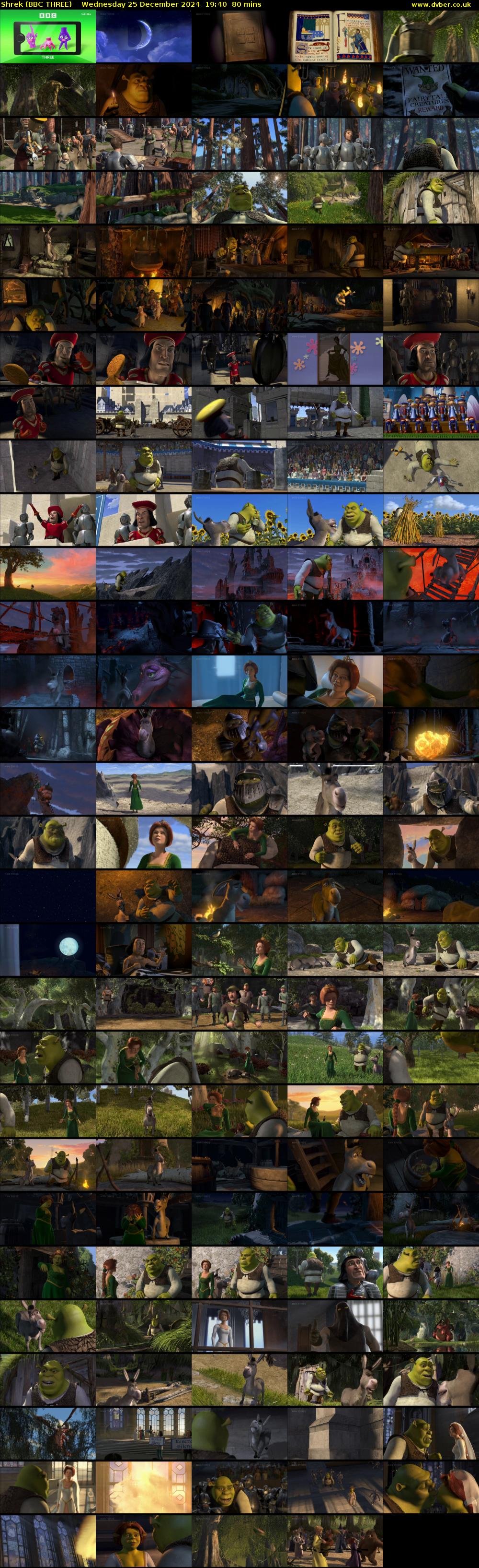 Shrek (BBC THREE) Wednesday 25 December 2024 19:40 - 21:00