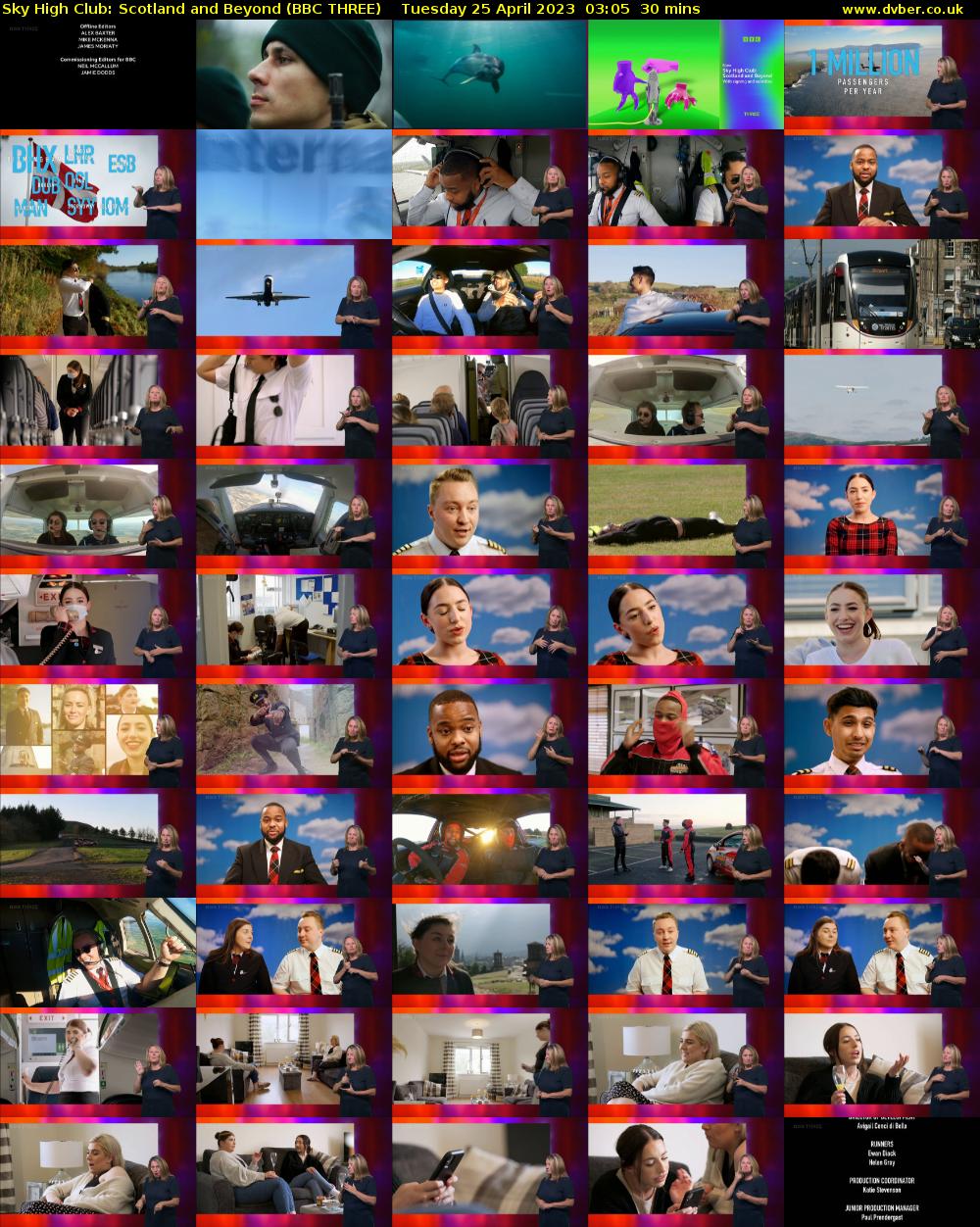 Sky High Club: Scotland and Beyond (BBC THREE) Tuesday 25 April 2023 03:05 - 03:35