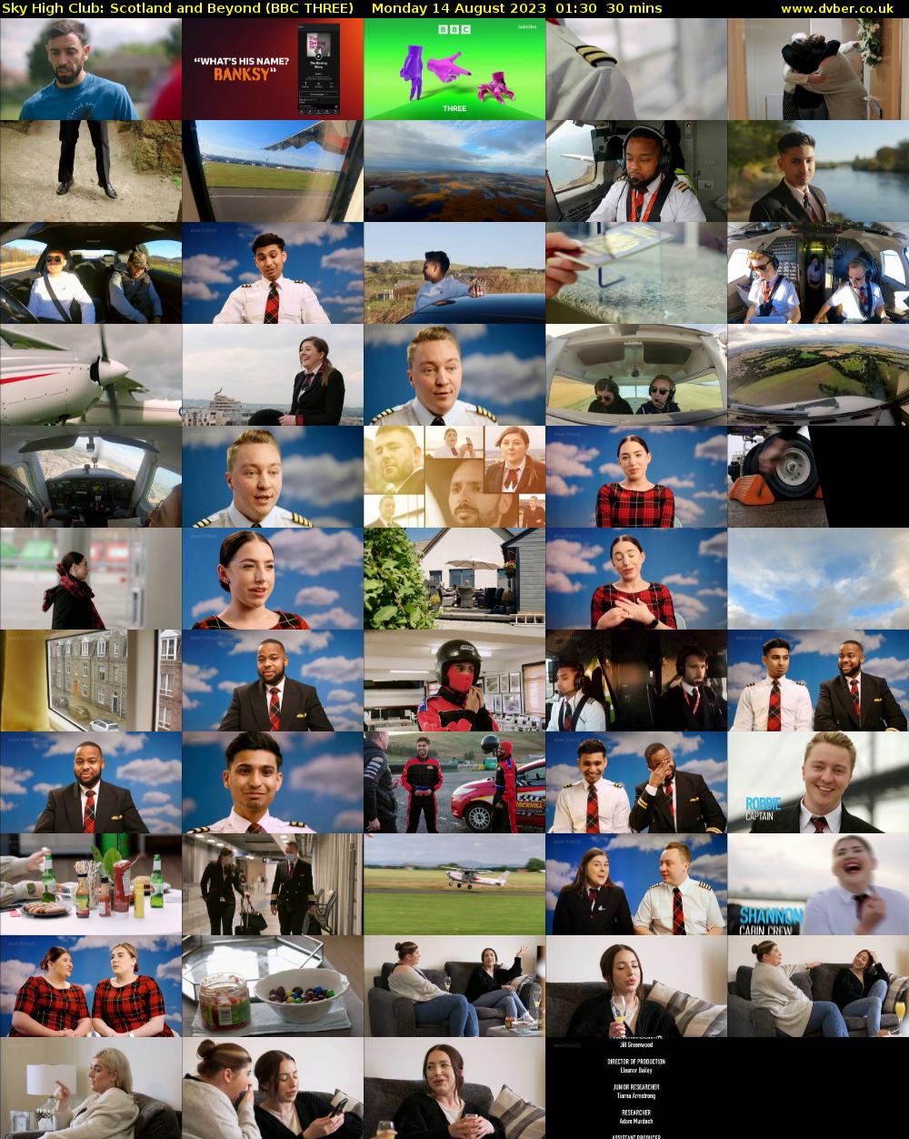 Sky High Club: Scotland and Beyond (BBC THREE) Monday 14 August 2023 01:30 - 02:00