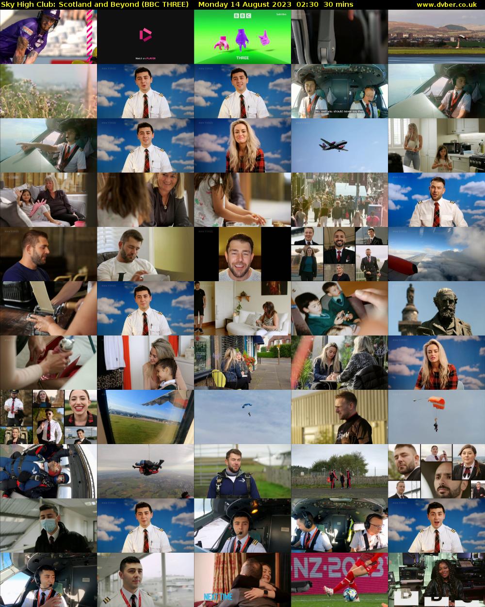 Sky High Club: Scotland and Beyond (BBC THREE) Monday 14 August 2023 02:30 - 03:00