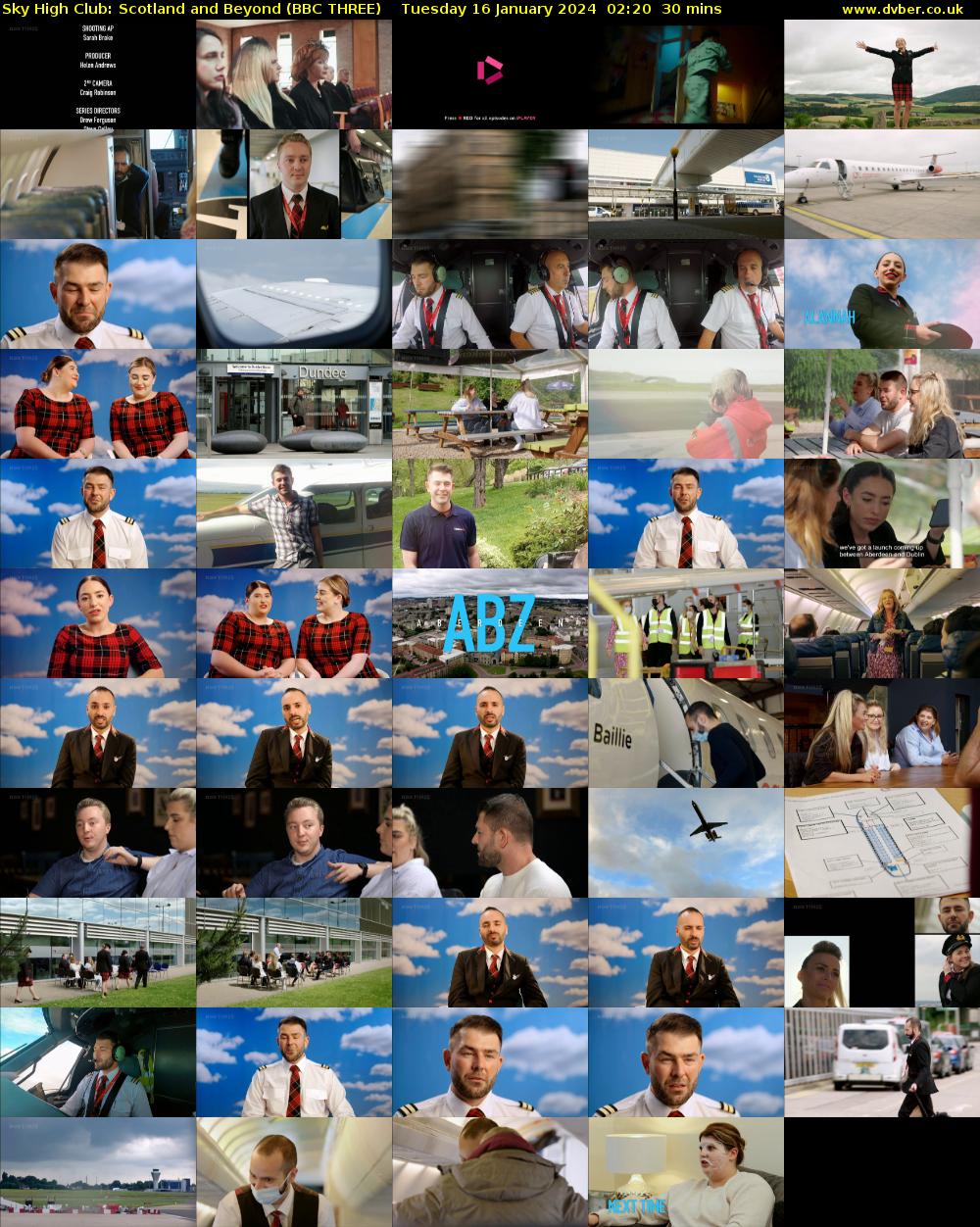 Sky High Club: Scotland and Beyond (BBC THREE) Tuesday 16 January 2024 02:20 - 02:50