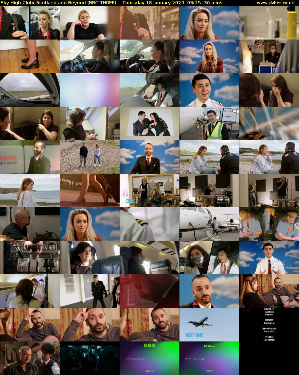 Sky High Club: Scotland and Beyond (BBC THREE) Thursday 18 January 2024 03:25 - 03:55
