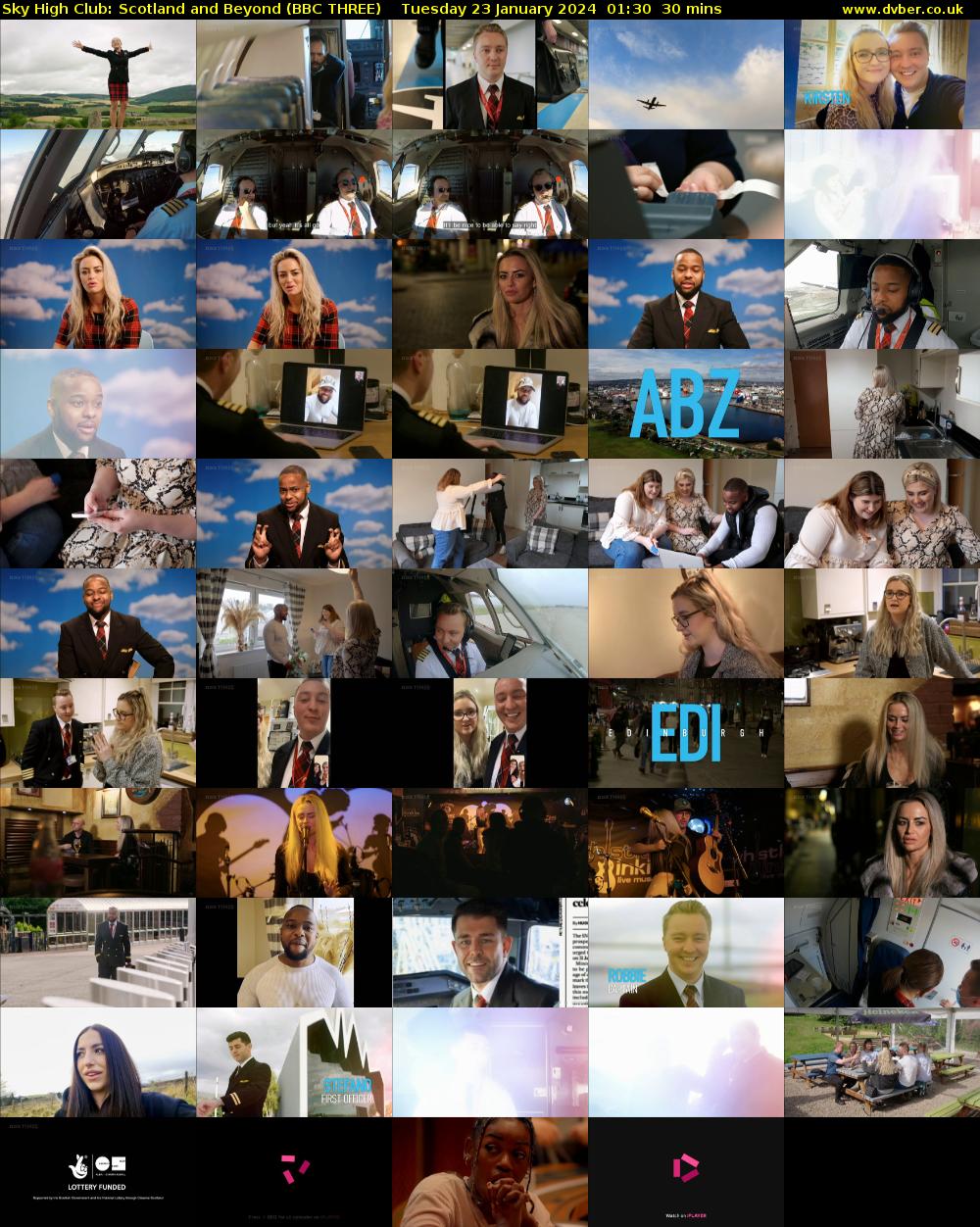 Sky High Club: Scotland and Beyond (BBC THREE) Tuesday 23 January 2024 01:30 - 02:00
