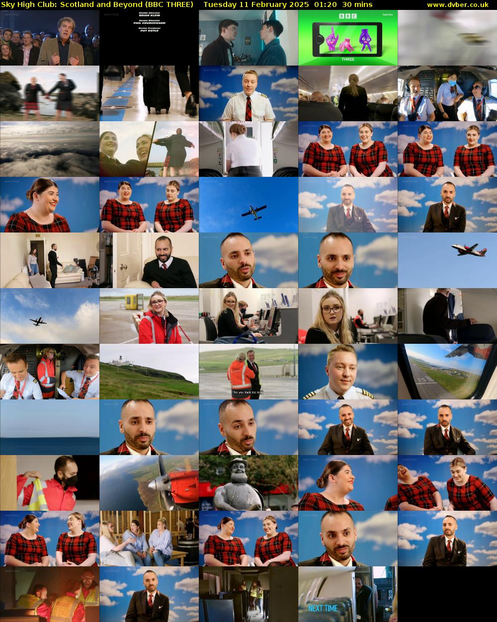Sky High Club: Scotland and Beyond (BBC THREE) Tuesday 11 February 2025 01:20 - 01:50
