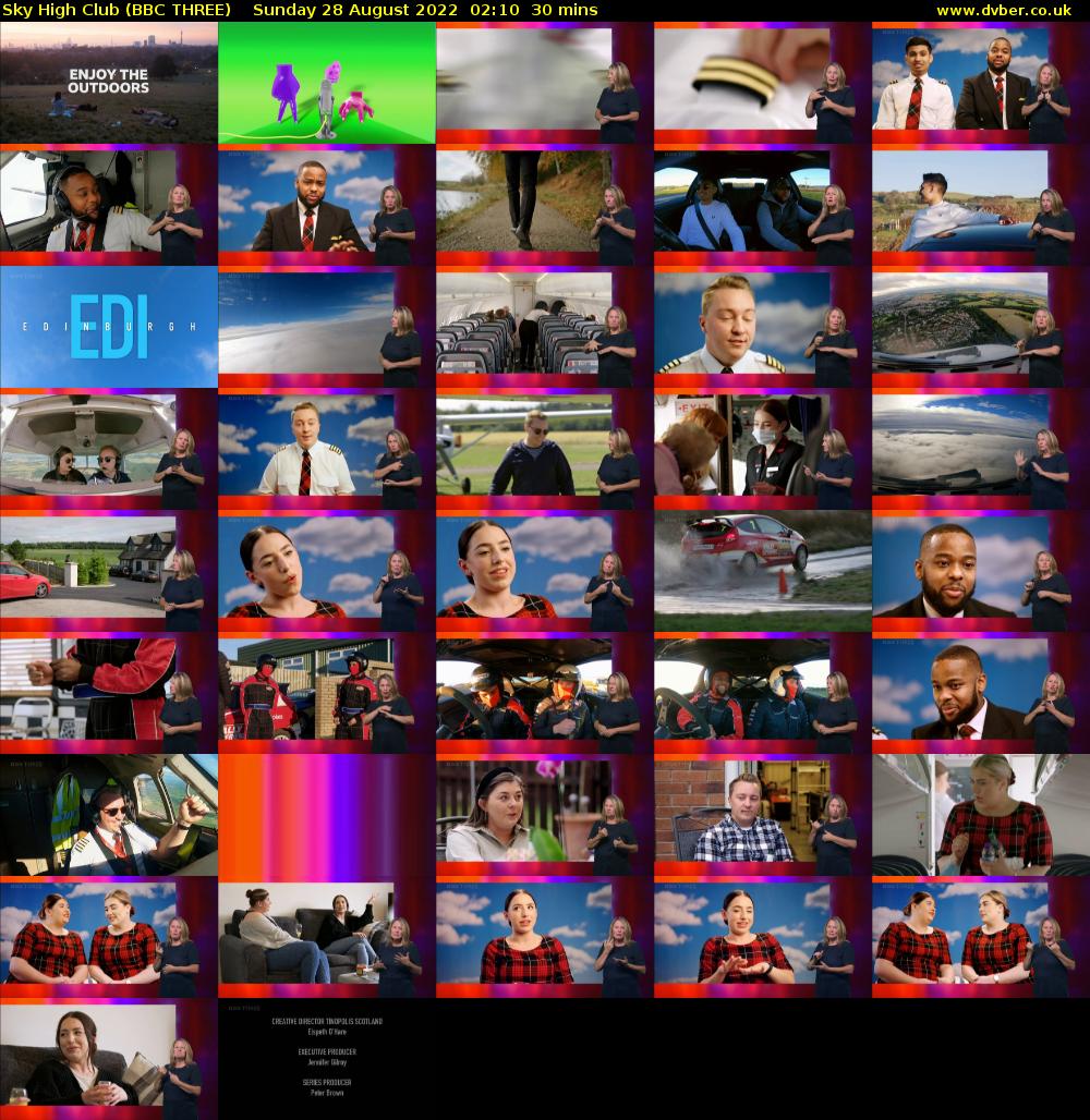 Sky High Club (BBC THREE) Sunday 28 August 2022 02:10 - 02:40