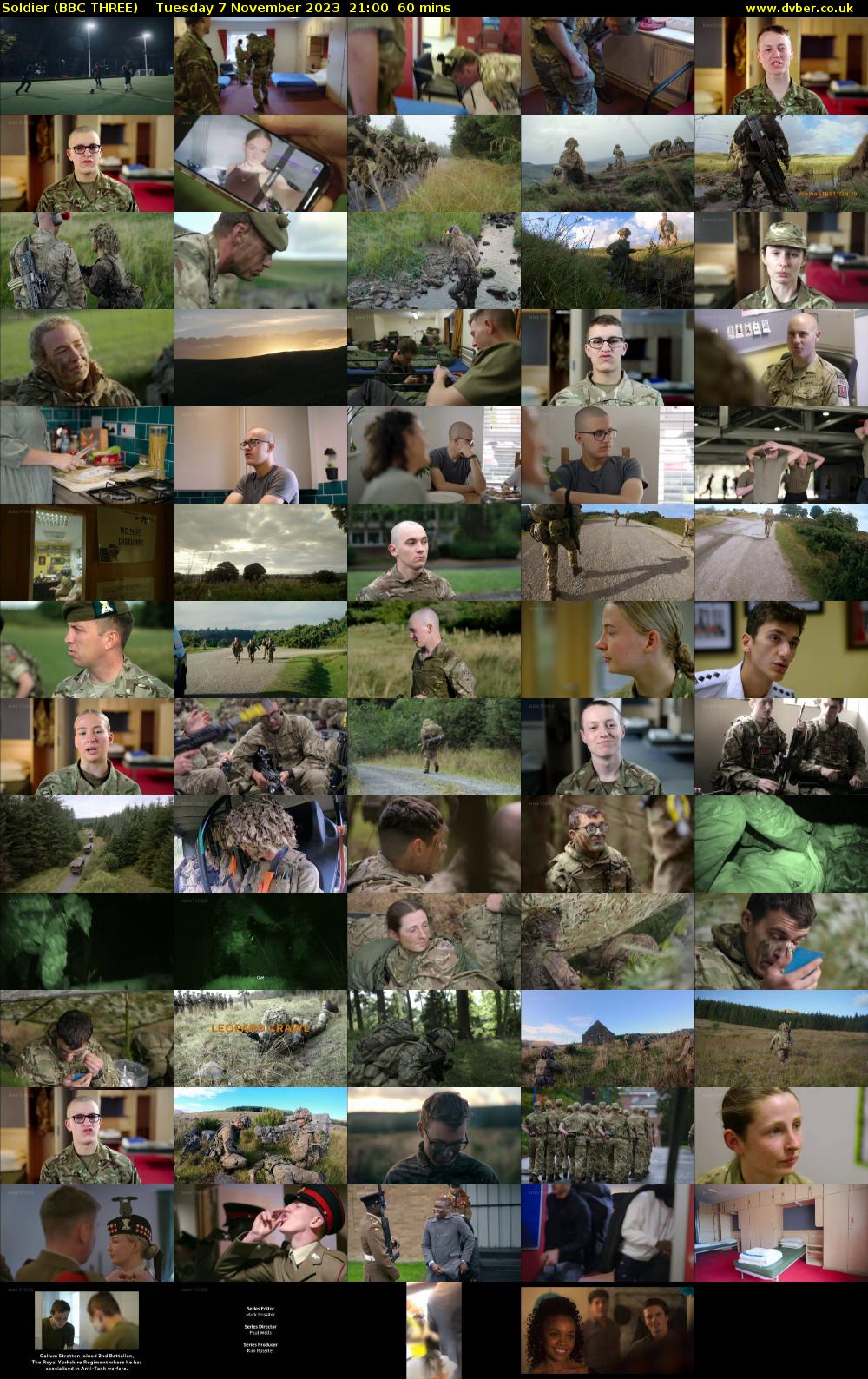 Soldier (BBC THREE) Tuesday 7 November 2023 21:00 - 22:00